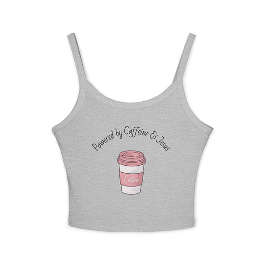 Caffeine & Jesus Tank Top, Cute Graphic Tank, Faith & Coffee Lover Gift, Summer Sleepwear, Inspirational Women's Apparel