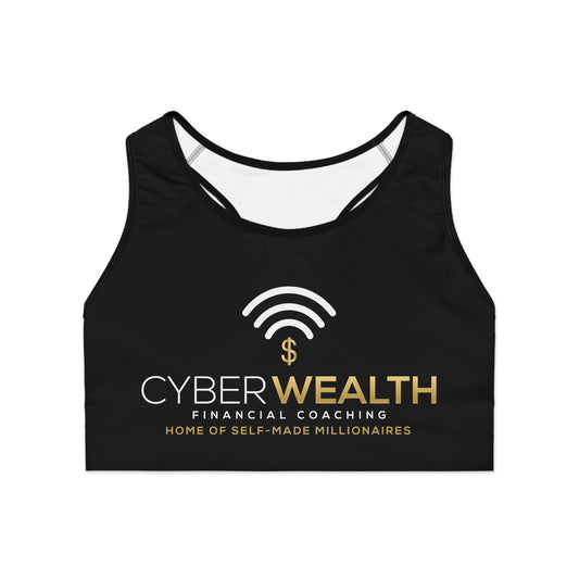 Cyber Wealth Sports Bra - Empower Your Financial Fitness