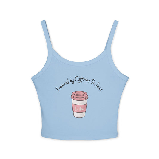 Caffeine & Jesus Tank Top, Cute Graphic Tank, Faith & Coffee Lover Gift, Summer Sleepwear, Inspirational Women's Apparel