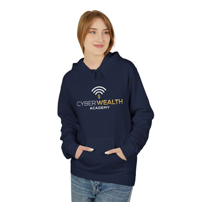 Cyber Wealth Academy Fleece Hoodie - Soft Feel, Unisex Sweatshirt, Gift for Entrepreneurs, Tech Enthusiasts, Cozy Layering