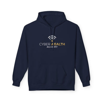 Cyber Wealth Academy Fleece Hoodie - Soft Feel, Unisex Sweatshirt, Gift for Entrepreneurs, Tech Enthusiasts, Cozy Layering