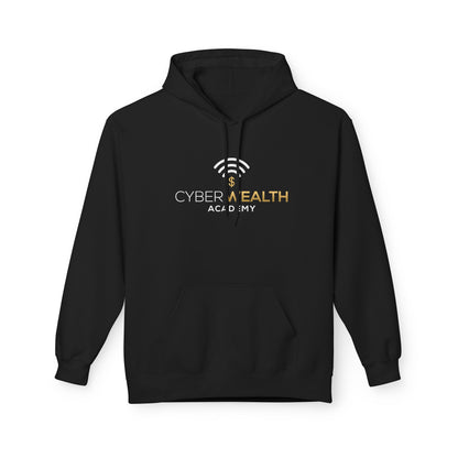 Cyber Wealth Academy Fleece Hoodie - Soft Feel, Unisex Sweatshirt, Gift for Entrepreneurs, Tech Enthusiasts, Cozy Layering