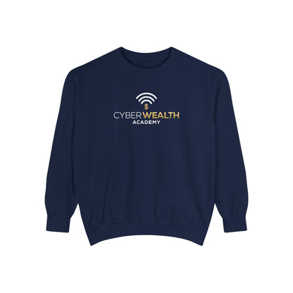 Cyber Wealth Academy Unisex Garment-Dyed Sweatshirt | Cozy Sweater, Comfy Apparel, Trendy [...]
