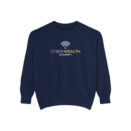 Cyber Wealth Academy Unisex Garment-Dyed Sweatshirt | Cozy Sweater, Comfy Apparel, Trendy [...]